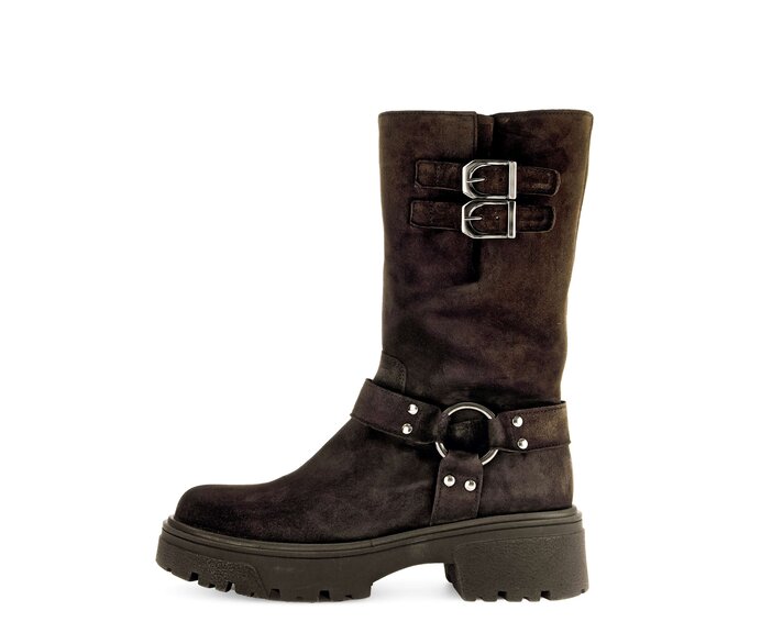 Gabor Biker Boots Braun - Rauleder