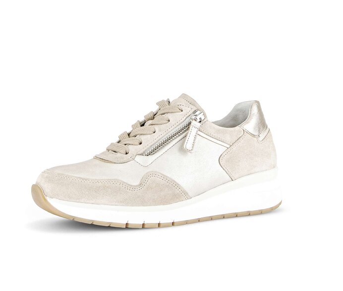 Gabor Sneaker Low Beige - Materialmix Leder/Lederimitat