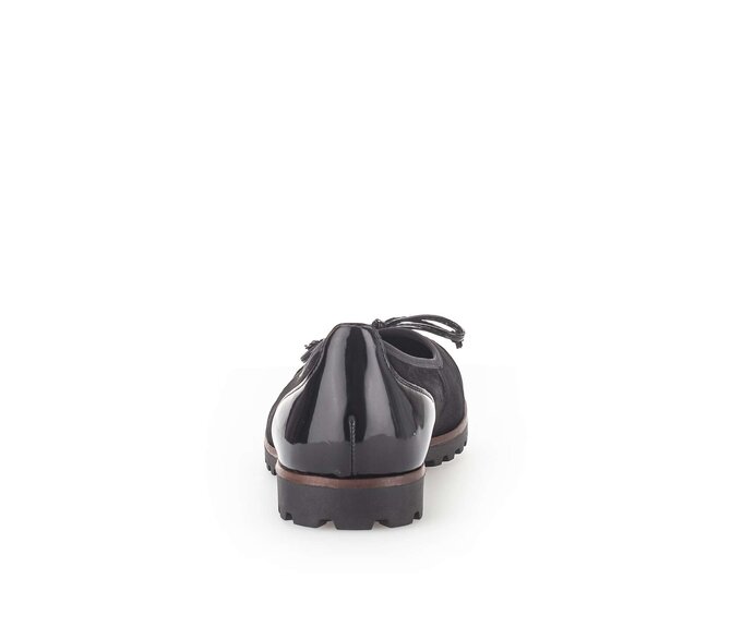 Gabor Sportliche Ballerina Schwarz - Materialmix Leder/Lederimitat