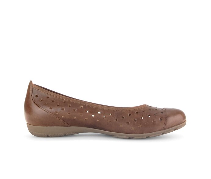 Gabor Sportliche Ballerina Braun - Glattleder