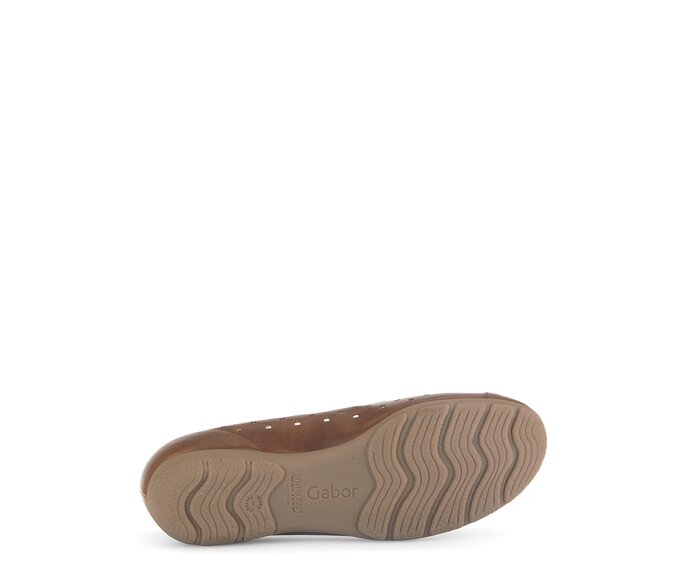 Gabor Sportliche Ballerina Braun - Glattleder