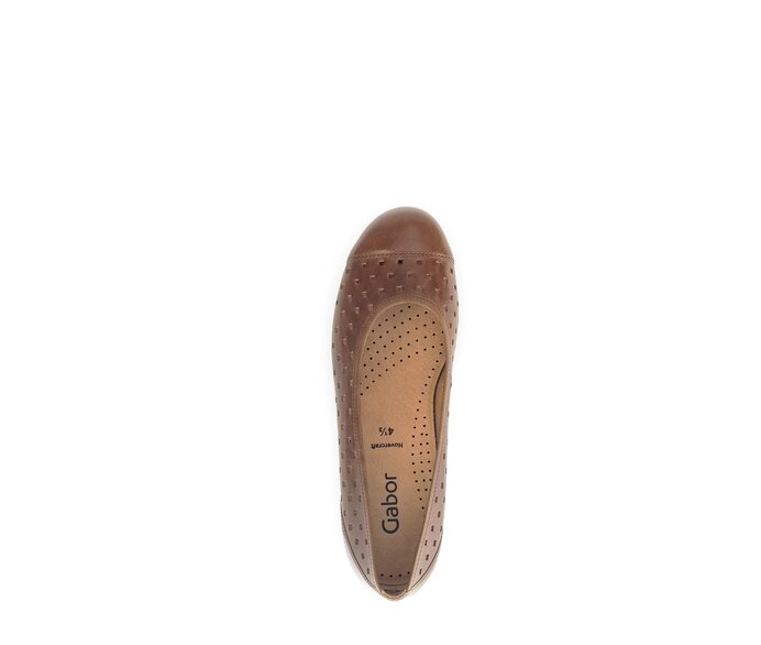 Gabor Sportliche Ballerina Braun - Glattleder