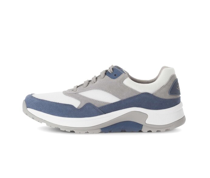 Gabor Rollingsoft Sneaker Low Blau - Materialmix Leder/Textil