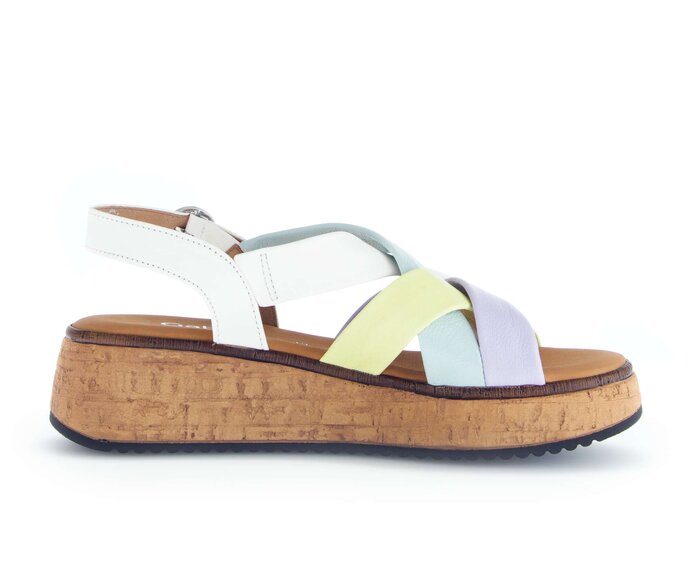 Gabor Plateau Sandale Multicolour - Materialmix Leder