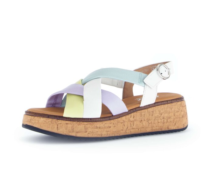 Gabor Plateau Sandale Multicolour - Materialmix Leder