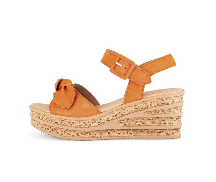 Gabor Keilsandalette Orange - Rauleder