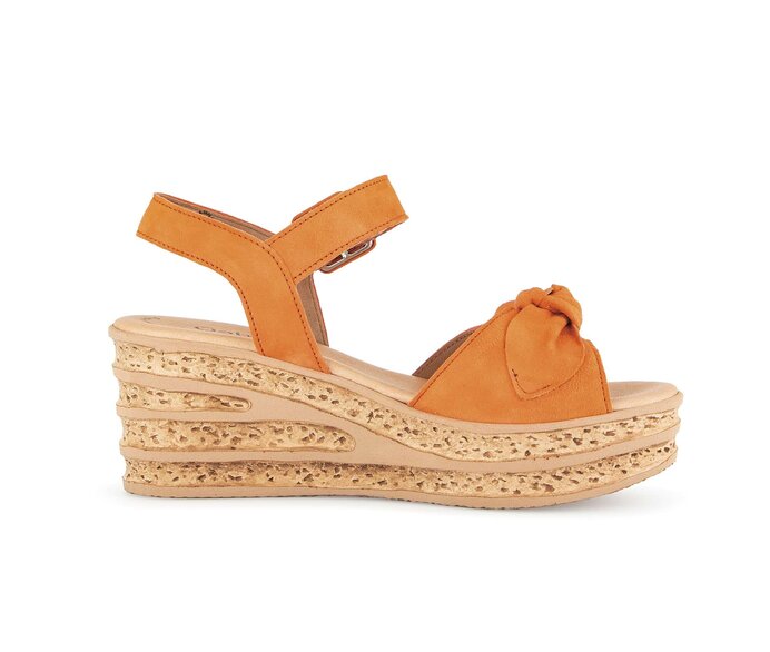 Gabor Keilsandalette Orange - Rauleder