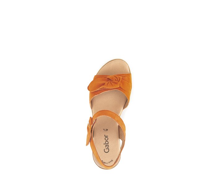 Gabor Keilsandalette Orange - Rauleder