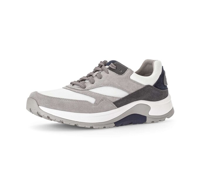 Gabor Rollingsoft Sneaker Low Grau - Materialmix Leder/Textil