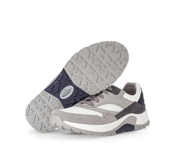Gabor Rollingsoft Sneaker Low Grau - Materialmix Leder/Textil