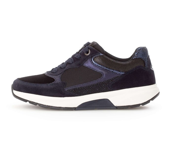 Gabor Sneaker Low Blau - Materialmix Leder/Lederimitat