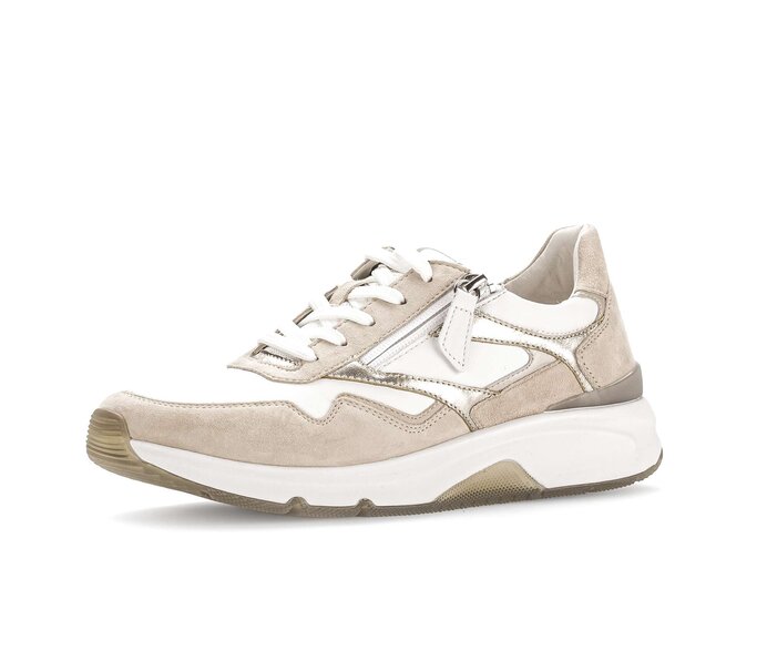 Gabor Sneaker Low Beige - Materialmix Leder