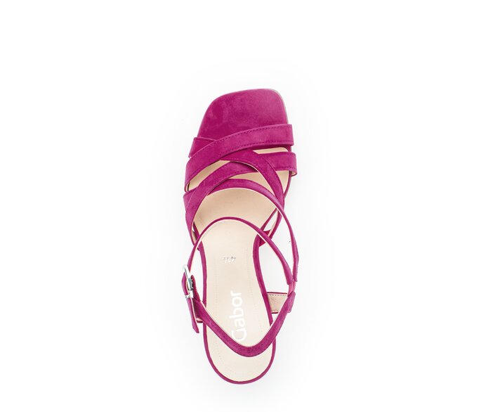 Gabor Riemchensandale Pink - Rauleder