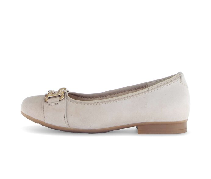 Gabor Eleganter Ballerina Beige - Rauleder