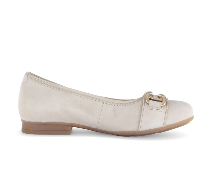 Gabor Eleganter Ballerina Beige - Rauleder