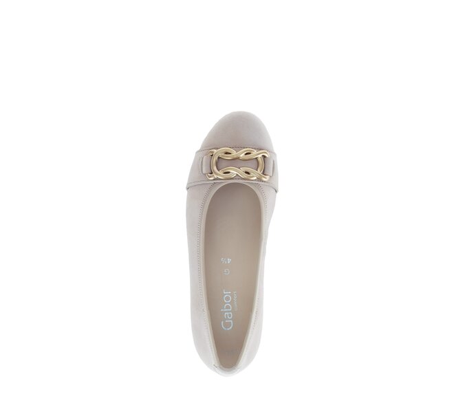 Gabor Eleganter Ballerina Beige - Rauleder