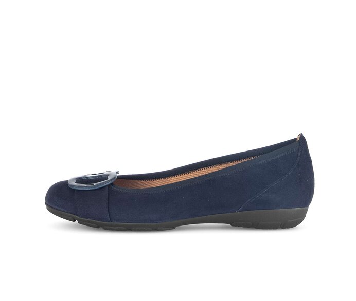 Gabor Sportliche Ballerina Blau - Rauleder