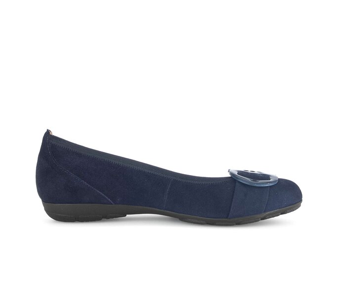 Gabor Sportliche Ballerina Blau - Rauleder