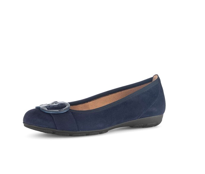 Gabor Sportliche Ballerina Blau - Rauleder