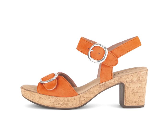 Gabor Plateau Sandale Orange - Rauleder