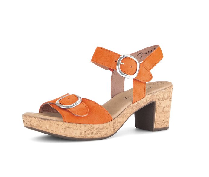 Gabor Plateau Sandale Orange - Rauleder