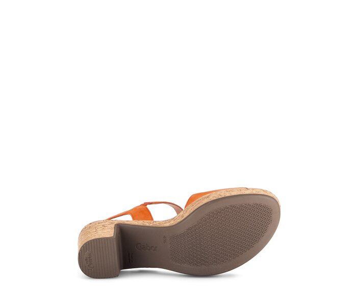 Gabor Plateau Sandale Orange - Rauleder