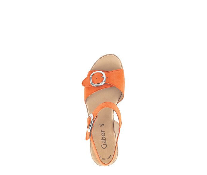 Gabor Plateau Sandale Orange - Rauleder