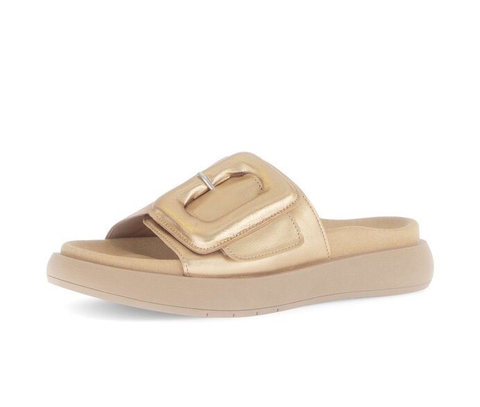 Gabor Pantolette Gold - Effektleder