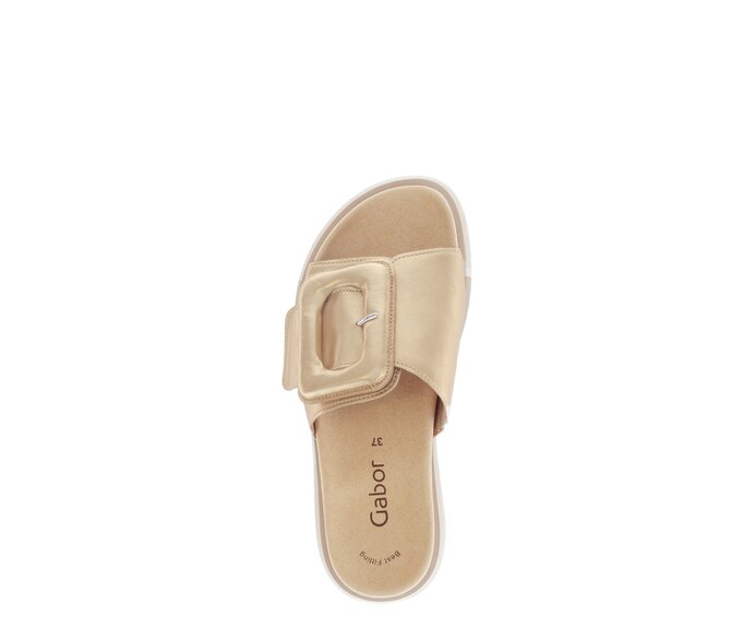 Gabor Pantolette Gold - Effektleder