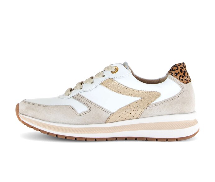 Gabor Sneaker Low Beige - Materialmix Leder