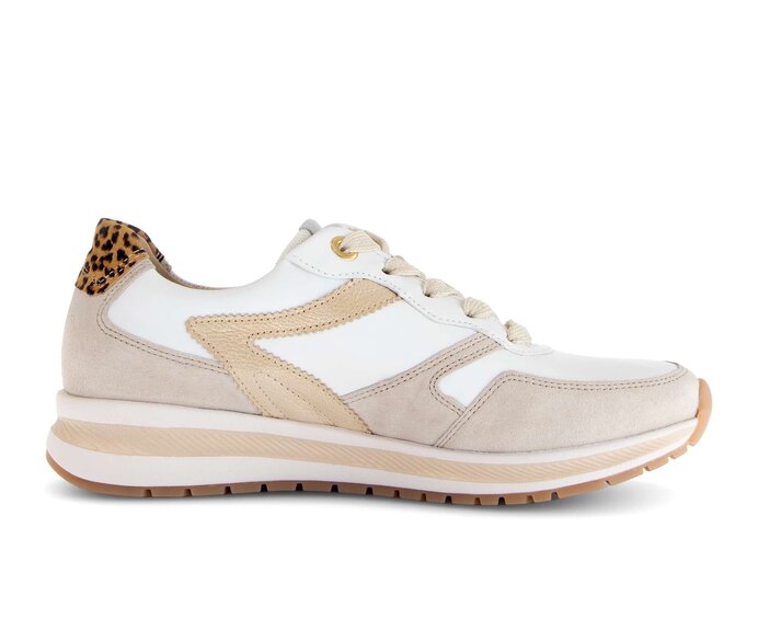 Gabor Sneaker Low Beige - Materialmix Leder