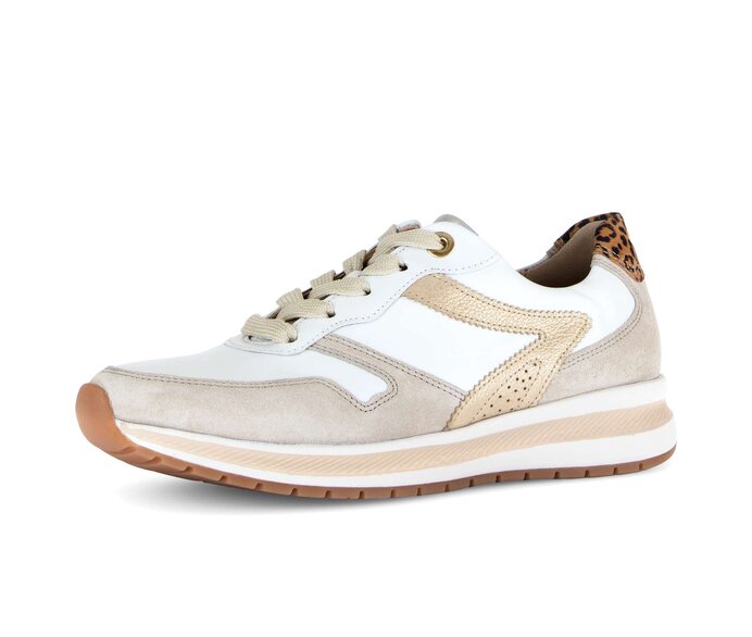 Gabor Sneaker Low Beige - Materialmix Leder