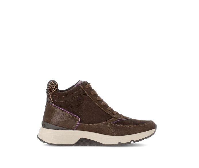 Gabor Sportliche Stiefelette Braun - Materialmix Leder
