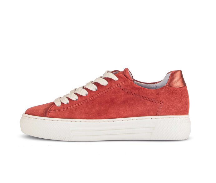 Gabor Sneaker Low Rot - Materialmix Leder