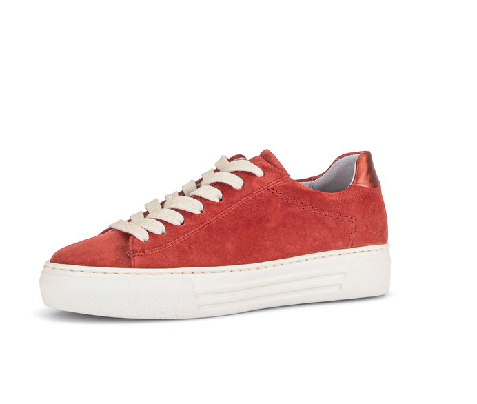 Gabor Sneaker Low Rot - Materialmix Leder
