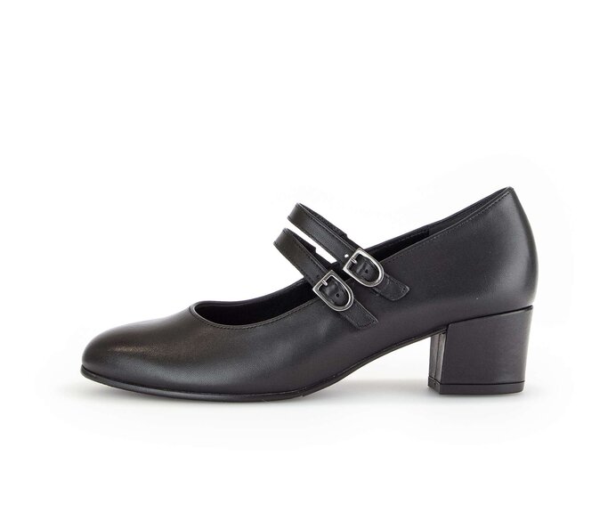 Gabor Spangenpumps Schwarz - Glattleder