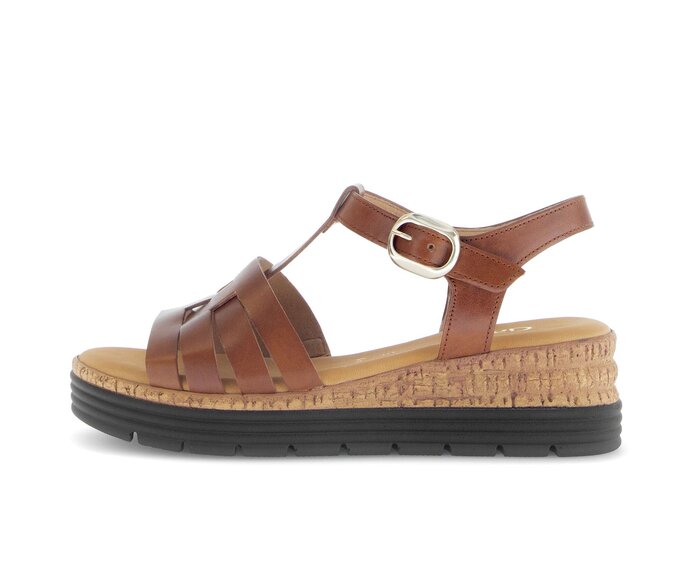 Gabor Riemchensandale Beige - Glattleder