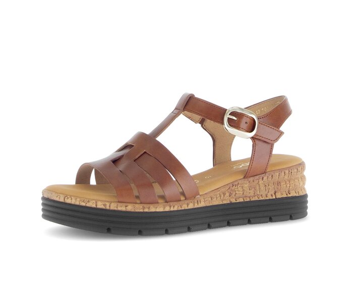 Gabor Riemchensandale Beige - Glattleder