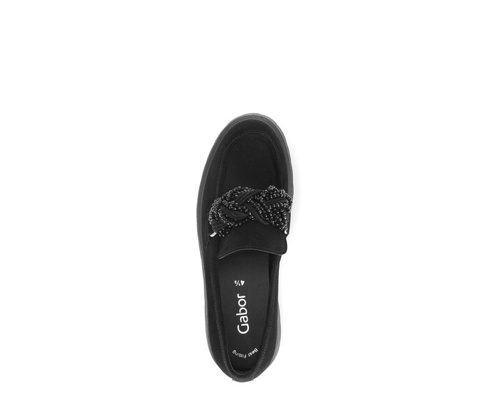 Gabor Loafer Schwarz - Rauleder