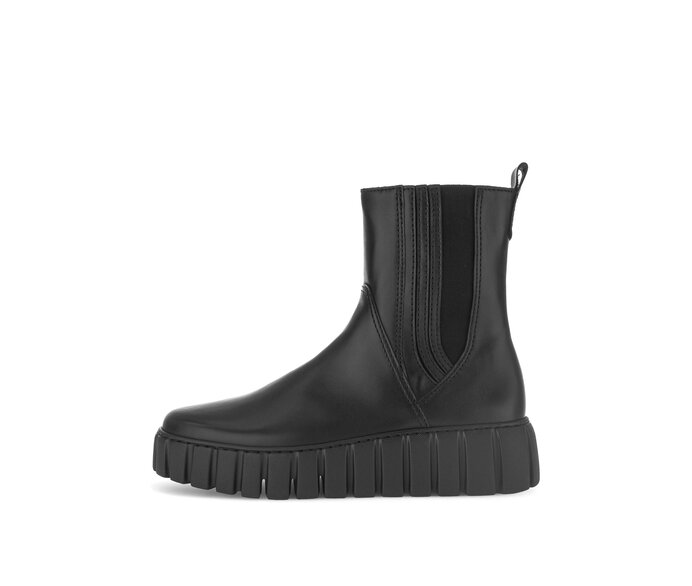 Gabor Plateau Stiefelette Schwarz - Glattleder