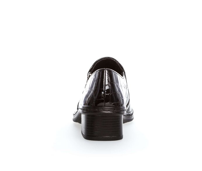 Gabor Slipper Schwarz - Leder Reptiloptik