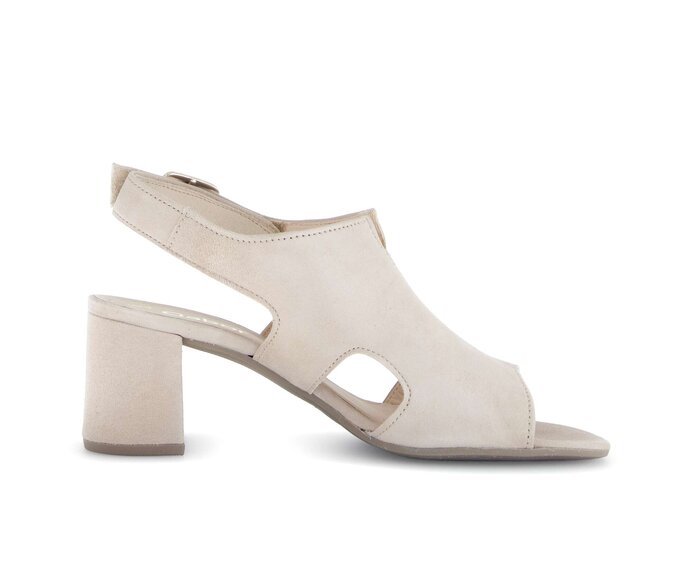 Gabor Riemchensandale Beige - Rauleder