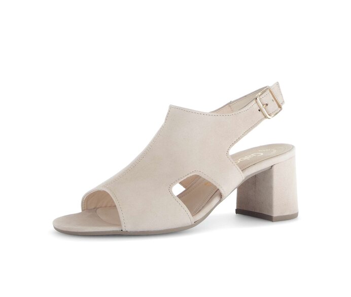 Gabor Riemchensandale Beige - Rauleder