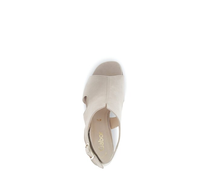 Gabor Riemchensandale Beige - Rauleder