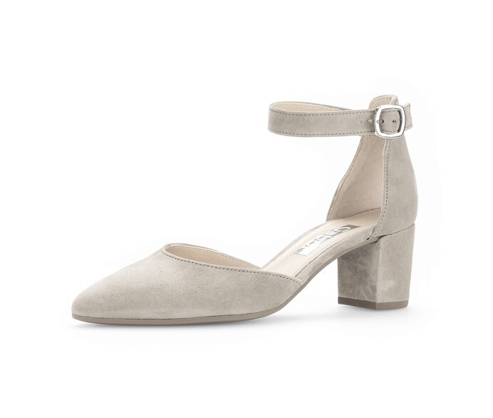 Gabor Spangenpumps Grau - Rauleder