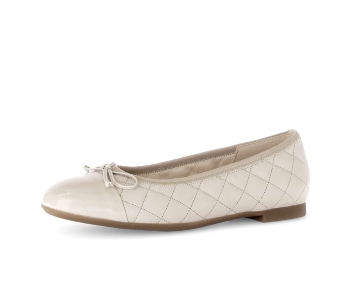 Gabor Eleganter Ballerina Beige - Glattleder