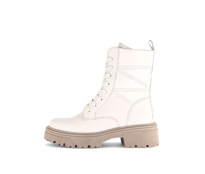 Gabor Schnürstiefelette Beige - Glattleder