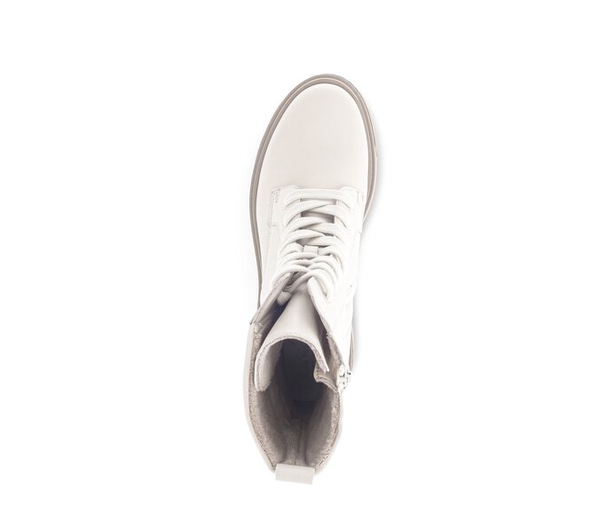 Gabor Schnürstiefelette Beige - Glattleder