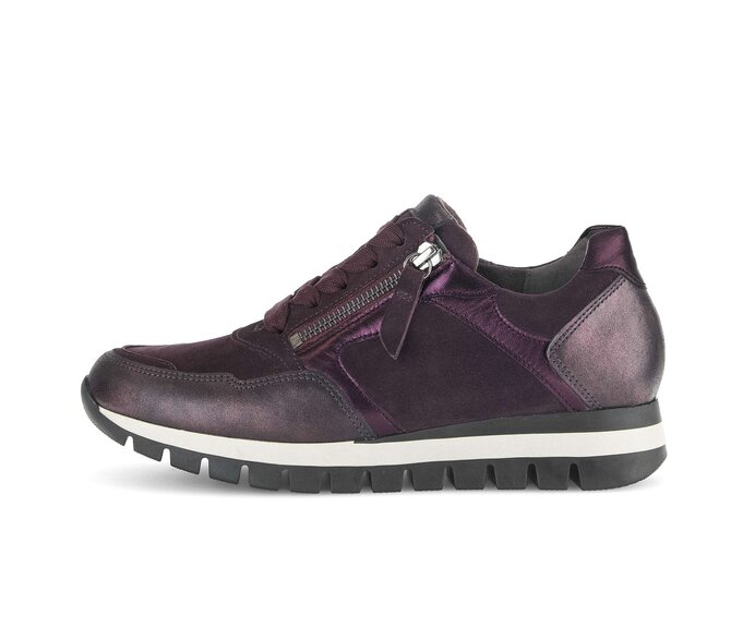 Gabor Sneaker Low Lila - Materialmix Leder