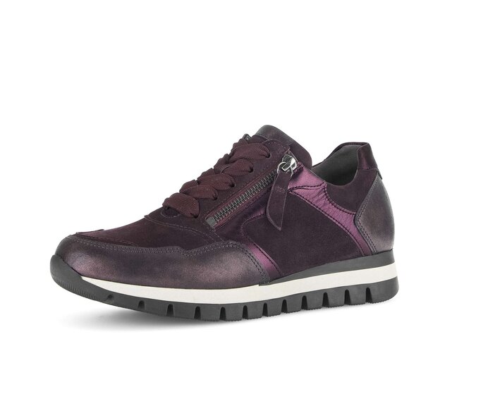 Gabor Sneaker Low Lila - Materialmix Leder